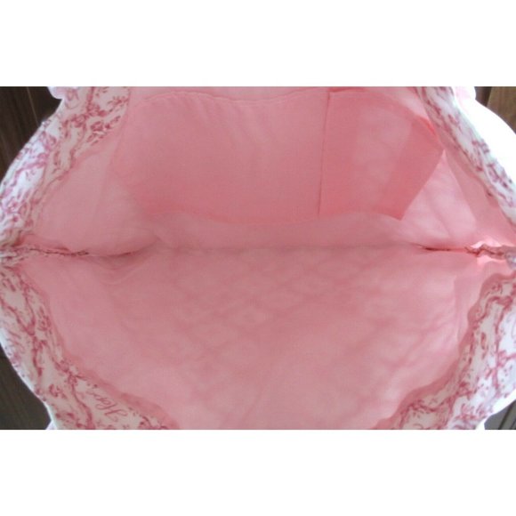 Longaberger Horizon Of Hope Ribbon Pink White Tote - Picture 4 of 4